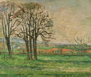 De nakne trærne ved Jas de Bouffan, 1885-1886