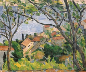 Utsikt over L"Estaque Through the Trees, 1879