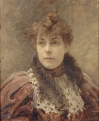 Portrett av Daniel Lesueur 1860-1921, ca. 1895.