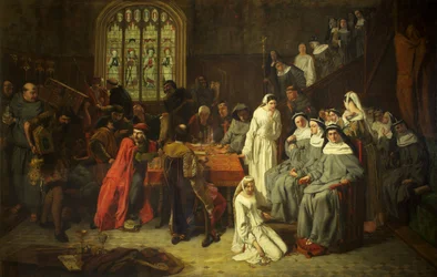 The Visitation and Surrender of Syon Nunnery, ca. 1846 (olje på lerret)