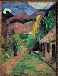 A Street in Tahiti Maleri av Paul Gauguin (1848-1903) 1891 Tolede, museum for kunst