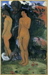 Adam og Eva (Adam et Eva) - Paul Eugene Henri Gauguin (1848-1903). Olje på lerret