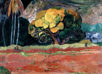 Fatata Te Moua ved foten av et fjell, 1892.
