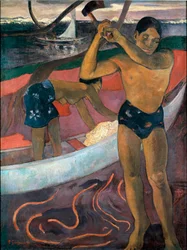 Mannen med aksen Maleri av Paul Gauguin (1848-1903)