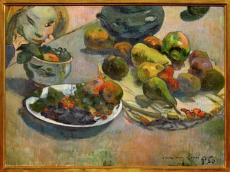 Stilleben med frukt (olje på lerret)