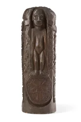 Tahitisk totem til Kristus på korset, etter 1894 (patinert gips)