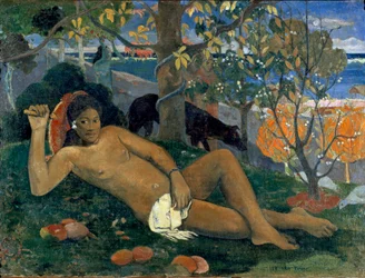 Te Arii Vahine. Kongens kone. Maleri av Paul Gauguin (1848-1903)