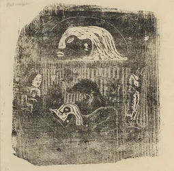 Te Atua The Gods Small Plate [verso], i eller etter 1895.