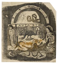Te atua (Guden), fra Suite of Late Wood-Block Prints