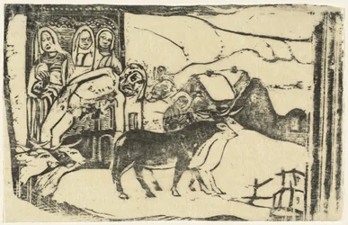 Wayside Shrine i Brittany Le calvaire Breton, i eller etter 1895.