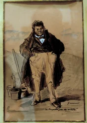 Ikke fortell ham om de rike borgerlige eller fremtredende provinskunstnerne som sannsynligvis jobber i administrasjonen som forakter kunstnere og andre antikoformistiske yrker. Tegneserie av Paul Gavarni (1804-1866) Clermont Ferrand fra 1800-tallet (Clermo