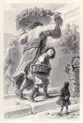 Gulliver og Lord Rudrud, fra den franske utgaven av Gullivers reiser av Jonathan Swift