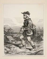 Herr Gontard (du Clos-Gorju), stor grunneier, valgbar velger, på jakt ved daggry (Fra serien: Types Contemporaines)
