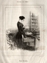 Kvinners politikk: Besøksrett, 1843.