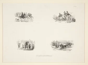 Quatre sujets: Un cavalcade; Quatre enfants; Une paysanne portant un petit enfant; Voyageurs   1340002   no       norwegian Successfully Translated  Original: The Fainting Fit Translat: The Fainting Fit 1301689 no norwegian Successfully Translated Original
