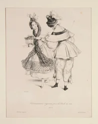ORIGINAL TRAVESTISSEMENS (sic) for ballene fra 1834. Nr. 3 og 4.