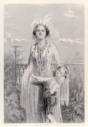 The Queen of Laputa, fra den franske utgaven av Gullivers Travels av Jonathan Swift