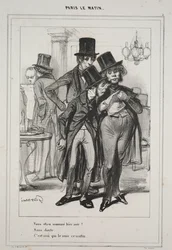 Du ble navngitt i går kveld... fra serien Paris Le Matin, 1839.