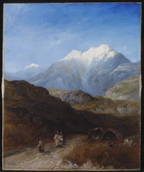 De snødekte Atlasfjellene i Grand Kabylie, Algerie