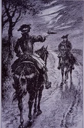 Dick Turpin møter motorveimannen Tom King (gravering)