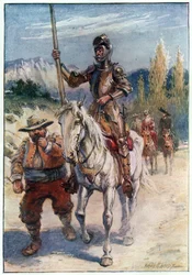 Hvilken juvel presenterte hun deg da du dro, illustrasjon fra «The Adventures of Don Quixote», utgitt av G. Bell und Sons, Ltd., 1911