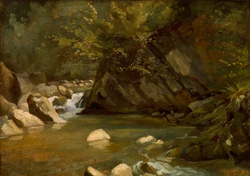 Skogsbekk, ca. 1840 (olje på lerret)