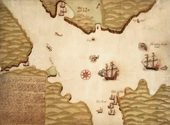 Kart over Milford Haven i St. Georges og Bristolkanalen