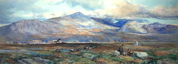 Paestum (akvarell og kroppsfarge på papir)