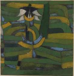 Hvit blomst i hagen. 1920