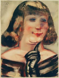 Portrett av en dame med svart hanske