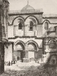 Jerusalem, Palestina. Den hellige gravs kirke på 1800-tallet.