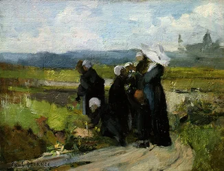The Orphans of Bayeux (olje på panel)