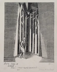 A Wood- Illustrasjon for 'Kong Lear', Act 2 Scene III
