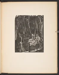 Winter Wood, illustrasjon fra «Placer. 7 trykk gjengitt fra treblokker designet og gravert av Paul Nash, med illustrasjoner i prosa». London, William Heinemann