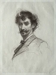 James McNeill Whistler med White Lock og Monocle