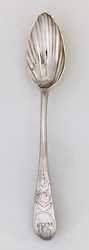 Riflet teskje, ca. 1785 (sølv)