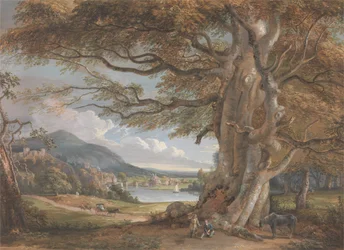 Bridgnorth (kroppsfarge, akvarell, kritt og grafitt på papir)