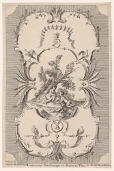 Design for tapet L'Innocent Badinage, eller Boys at Play, ca. 1745-50., ca. 1745-50.