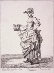 Nosegay og memobokselger, Cries of London, 1760