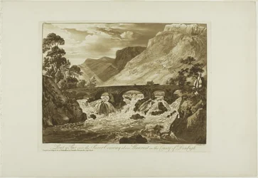 Pont y Pair over elven Conway ovenfor Llanrwst i fylket Denbigh