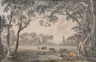 Valley Cross Abbey, Denbighshire, 1770-79.