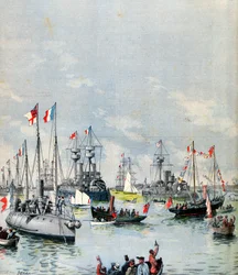 French Flotilla i Portsmouth Harbour, 1891