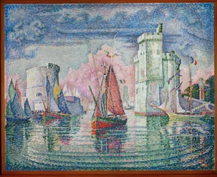 Havnen i La Rochelle (maleri på lerret)