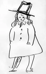 Portrett av den franske poeten Charles Baudelaire (tegning)