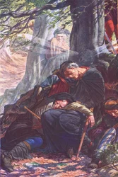 Mens du snorker her, illustrasjon fra The Tempest, 1908