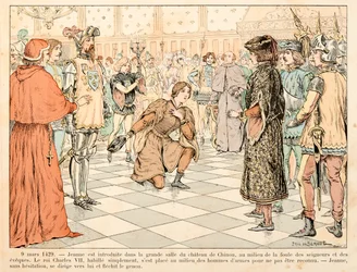 Illustrasjon hentet fra boken "" Joan of Arc "" av Theodore Cahu og illustrert av Paul De Semant (1855-1915): Den 9. mars