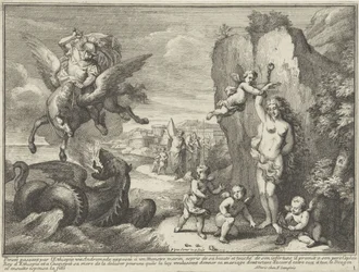 Perseus og Andromeda Mytologiske representasjoner i landskap (serietittel)