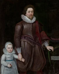 William, Lord Cavendish, senere andre jarl av Devonshire (1591-1628), og hans sønn