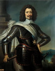 Portrett av Charles de Lorraine, prins av Joinville, hertug av Joyeuse og 4. hertug Guise (1571-1640) lyske sønn av Henri de Guise Maleri av Paulin Guerin (1783-1855) 1800-tallet Søn. 1,22x0,96 m