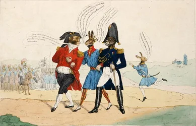 De uinteresserte beskytterne, etter 1831 (litho)